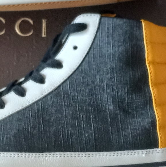 Gucci Supreme Monogram Limited Edition High Top Sneakers SZ 9G Code 3921… - Picture 3 of 16